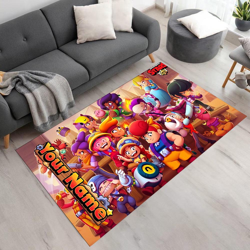 Supercell Customized Name Floor Mat Perfect for Hallway Living Rooms Entryway Kitchen Anti-slip Rug Decorate Offices Gift for Festivals
