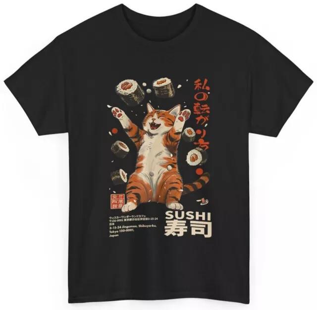 Harajuku Sushi Cat Japanese Kawaii Sushi Cat Tokyo TShirt Unisex T-Shirt XXXXL