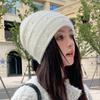 Rabbit Fur Wool Hat Women's Autumn and Winter New Loose Warm Ear Protection Pullover Hat Knitted Hat