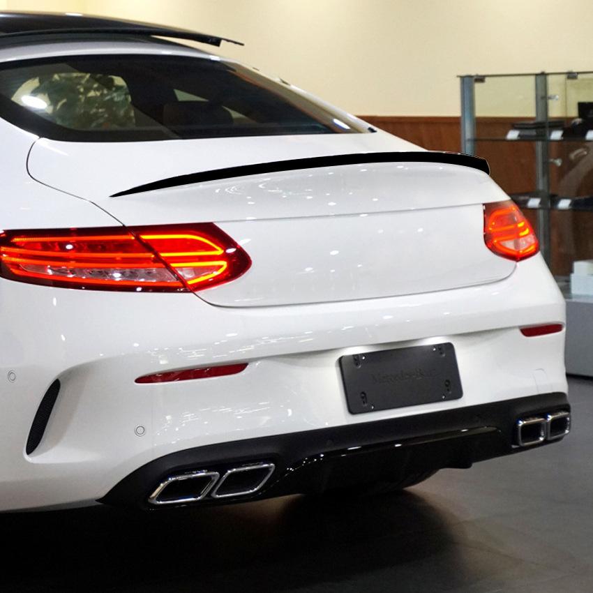 Rear Spoiler For Mercedes-Benz C-Class Coupe C205 C200 C260 AMG 2015-2021 Rear Wing Trunk Spoiler Decklid Lid Trim Splitter Lip