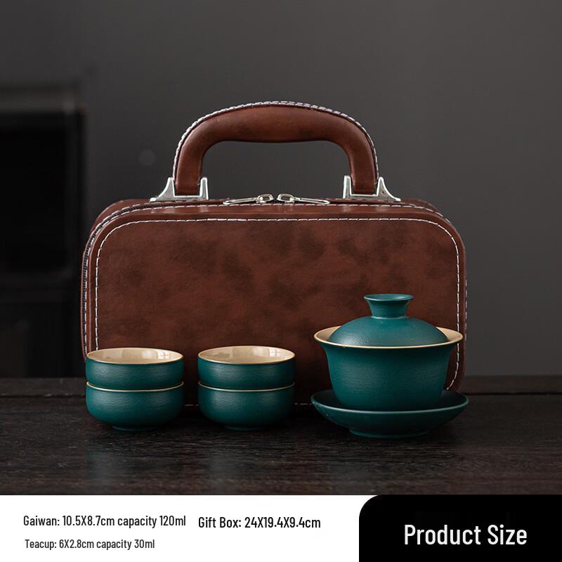 Portable Nordic Ceramic Travel Tea Set