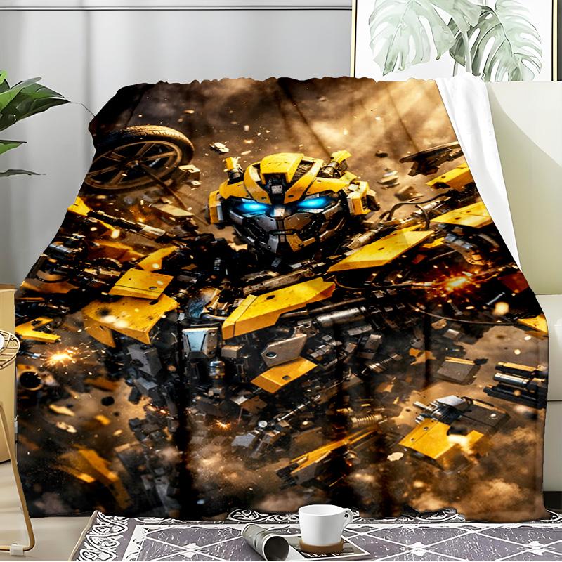 Trans-formers Blanket Flannel Throw for Sofa, Indoor, Camping, Living Room, Office, Chair, And Bed Soft Birthday Gift
