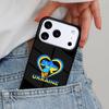 U-kraine Herzförmige Flagge Handyhülle für iPhone 17ProMax 12 13 14 15 16e 17 Pro Max Plus Air Cover