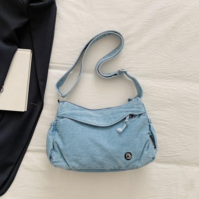 Torba Jeansowa Damska Torba Crossbody Duża Pojemność Dojazdy Torba na Ramię