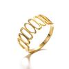 2022 Trendy Hollow Roman Numeral Ring Stainless Steel Love Heart Finger Rings Geometry Brand Jewelry Women Size 7-9
