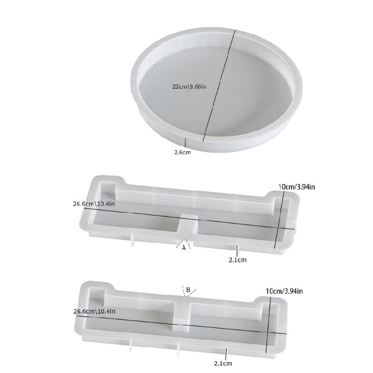 Flexible Silicone Round Plate Tray With Sturdy Feature Designs Craft Supplies for Household Use and Special Occasions
