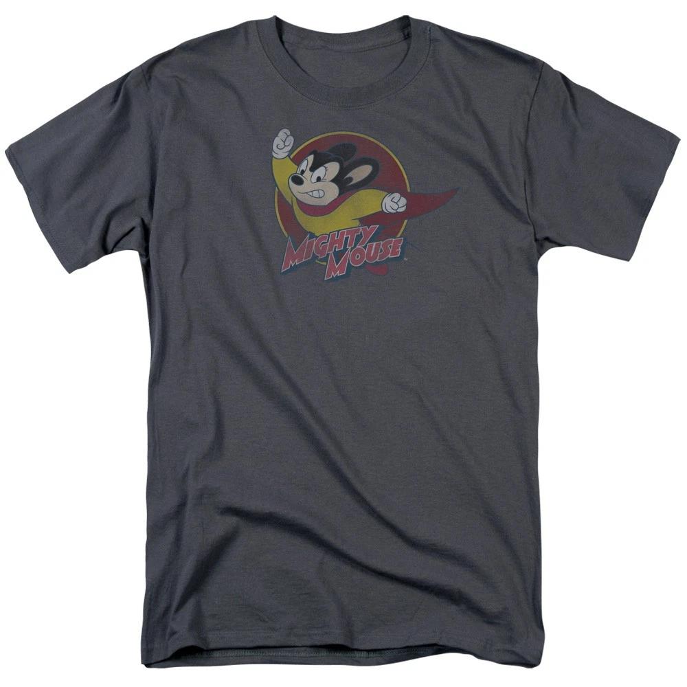 Mighty Mouse - Mighty Circle - Unisex Short Sleeve Children s T-shirt - Gray 100