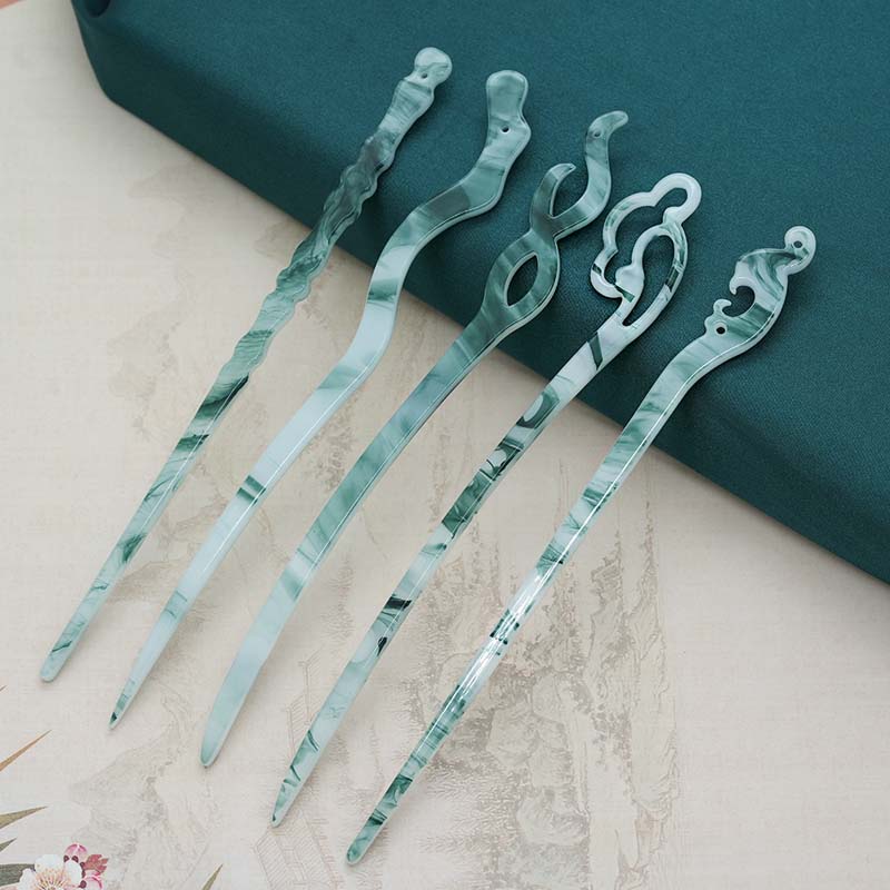 Neue Essigsäure-Haarstäbe im chinesischen Stil für Damen, Vintage-Harz-Essstäbchen-Haarnadeln, Haarspange, Kopfschmuck, Haarschmuck-Accessoires