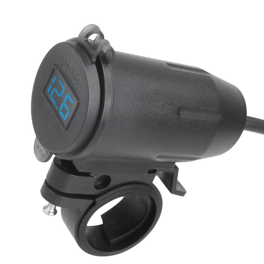 Motorcycle Handlebar Charger Dual USB Motorcycle Charger Fast Charge QC3.0 Motorcycle Mobile Phones Charger Multiprotection