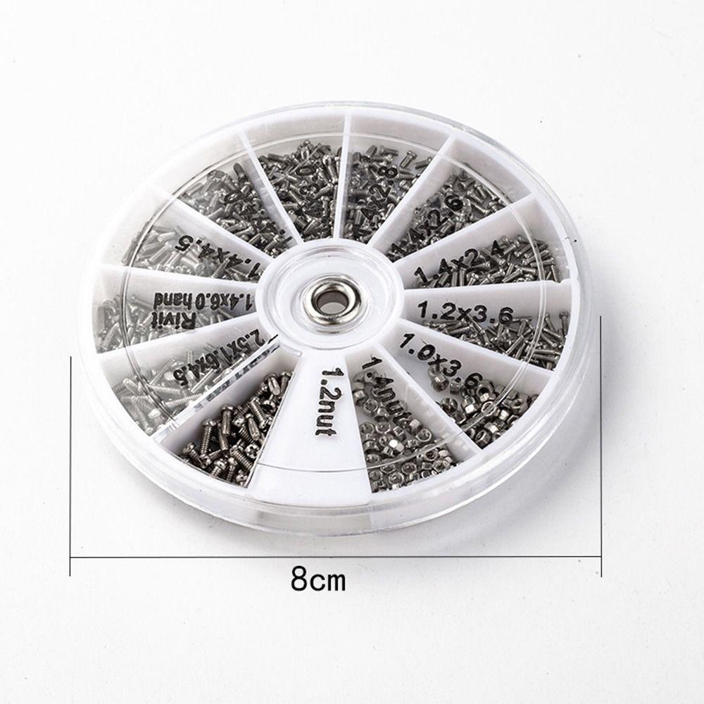 600 buc M1 M1.2 M1.4 M1.6 Șuruburi Nuci Kit asortiment Șuruburi miniaturale Ceasuri Ochelari electronice