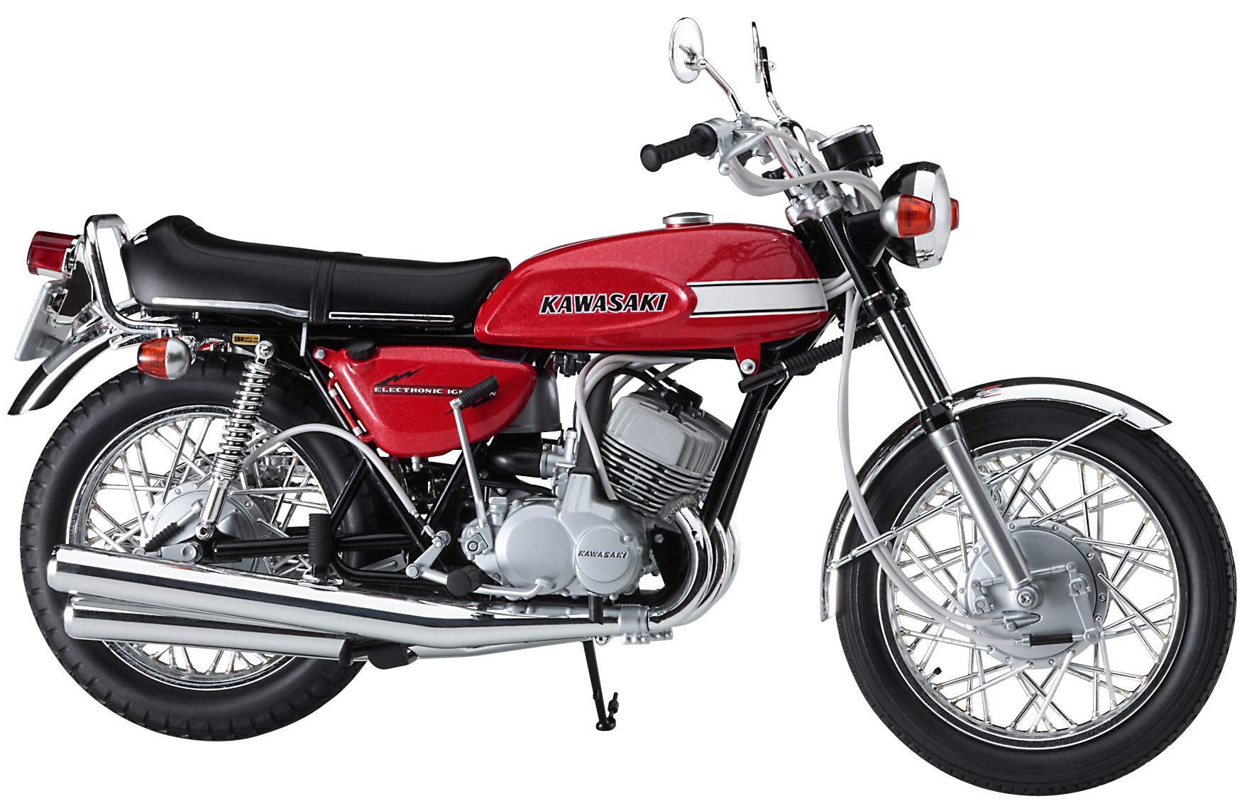 

Hasegawa Kawasaki III Plastic Model 21731 1/12 500-SS/MACH (Late H1) красный