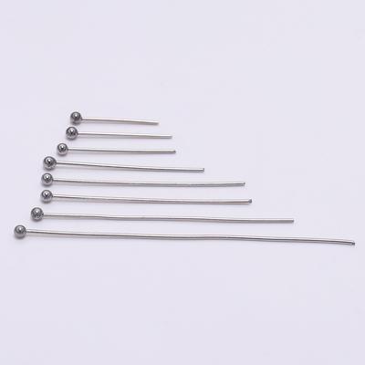 100pcs/Lot 15 20 30 40 50mm Stainless Steel Ball Head Pins For DiY Jewelry Making Head Pin Findings Accessories Dia 0.6mm