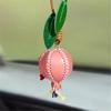Sophisticated Pomegranate Shape Genuine Leather Charm Accessory for Car and Bag Decoration with Multiple Color Options