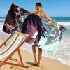 Serviette de plage impression d'art Épée Sasuke, Grande Serviette Douce à Séchage Rapide pour Plage Camping Natation