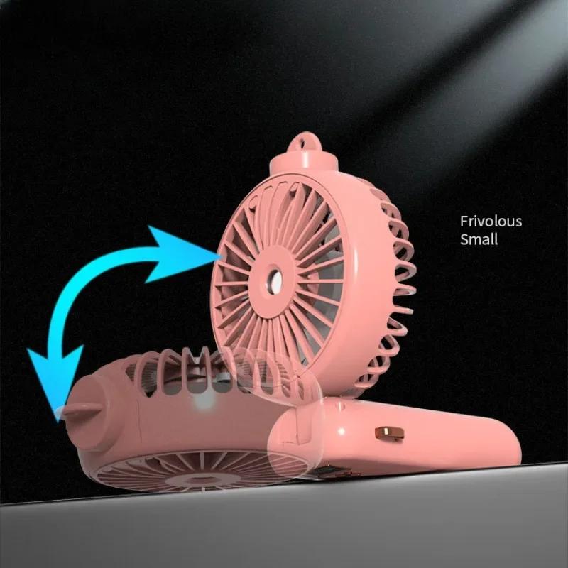 2025 Mini Handheld Small Fan Portable Desk Misting Fan USB Rechargeable Portable Small Air Cooler Cooling Spray Humidifier Fan