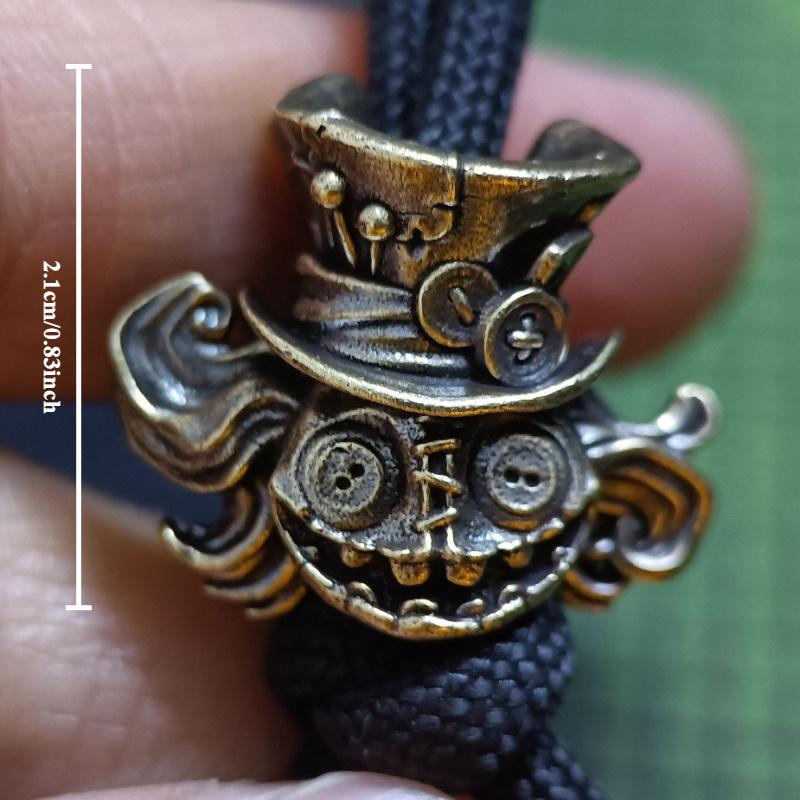 1pcs Antique Copper Double Sided Puppet Keychain Home Decorations Pendant Backpack Charms Antique Brass Vintage Crafts