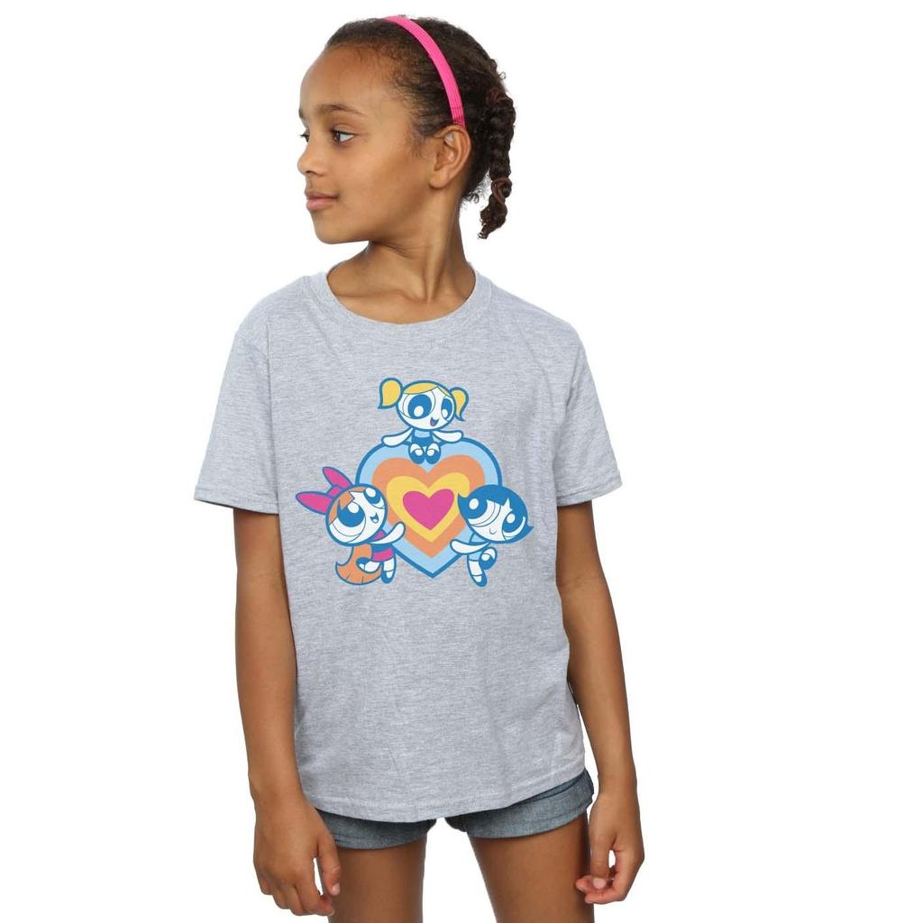 Powerpuff Girls Girls Heart Group T-shirt i bomull