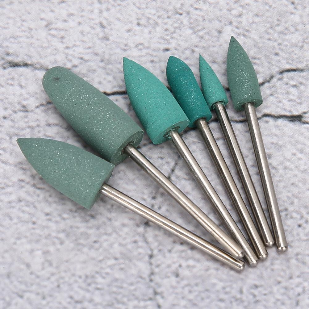 6 stücke Nagel Bohrer Nail art Bohrer Maniküre Schleifen Kopf Nagel Polieren Bits Zubehör