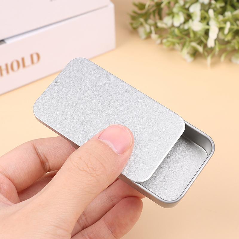 6 Styles Slide Tinplate Push-Pull Box 10G 15G 30G Solid Balm Box Candy Box Cigarette Box Key Box Sewing Box Storage Box