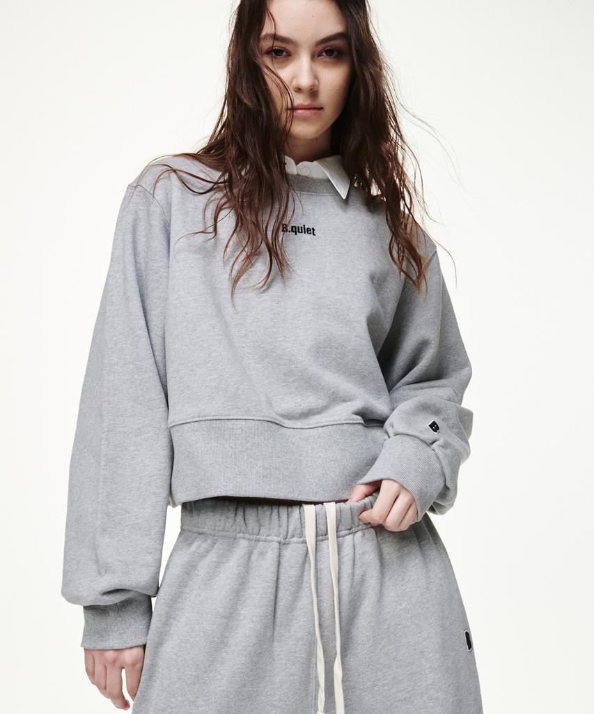 Bikwaieos Cropped Sweatshirt_Melange Gray
