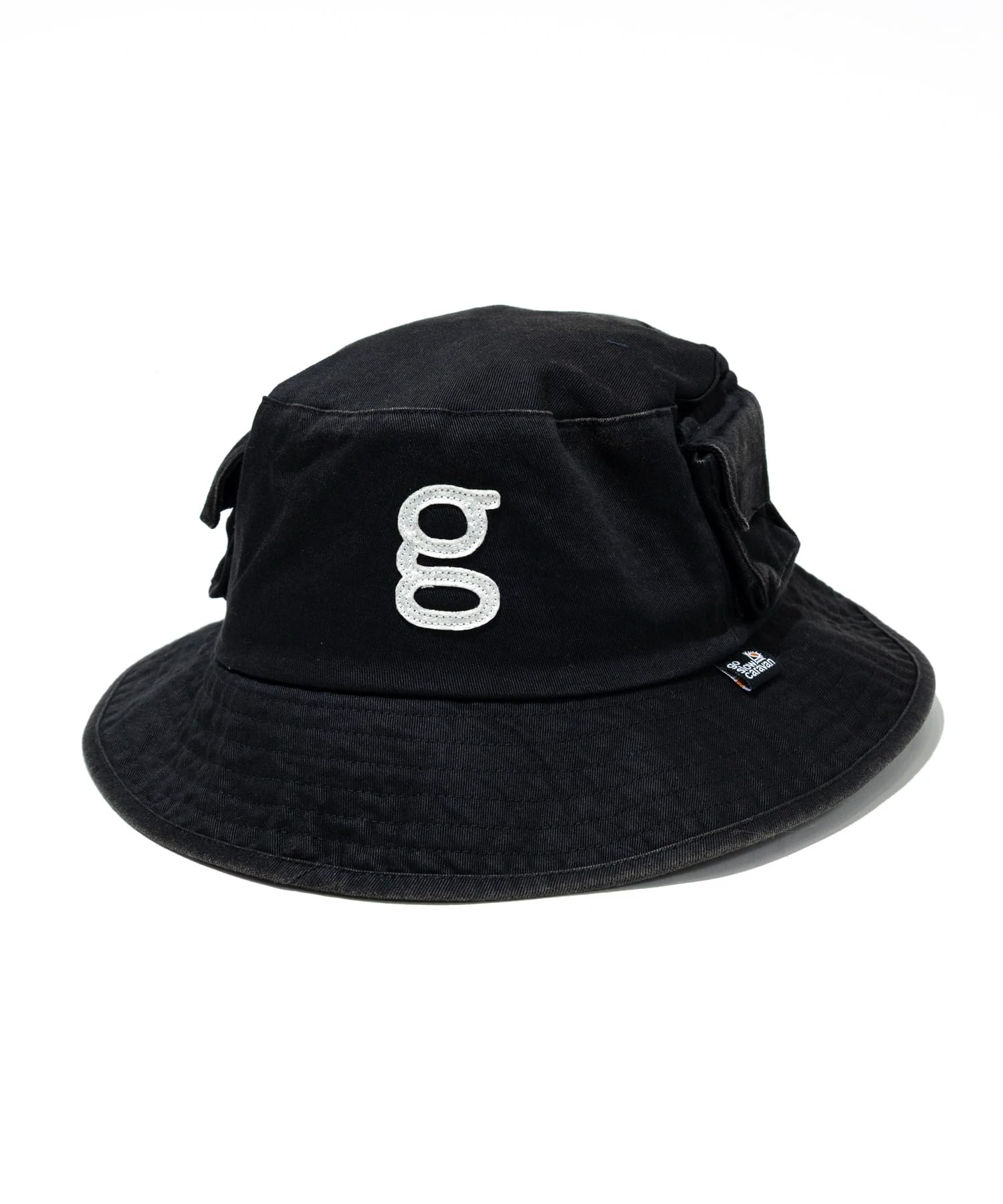 

[go slow caravan] 359101 Панама из твила Gristone с тремя карманами, Черный, Свободный размер