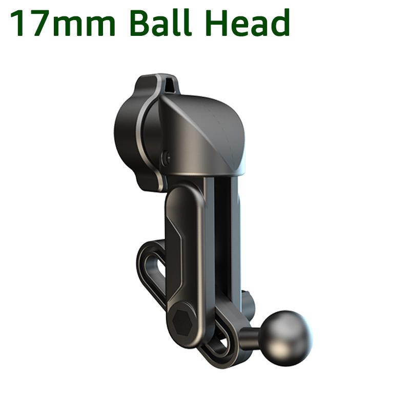 17mm Ball Head Extension Arm 360° Swivel Adjustable Length Phone Holder Extension Rod Socket for Car Cell Phone Stand GPS Mount