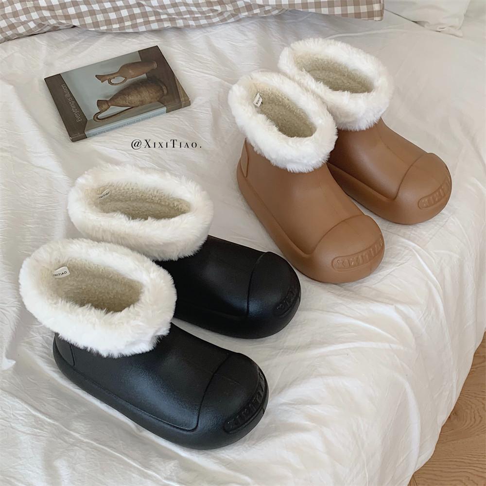 Fashion Colorful EVA Platform Ugg Ankle Winter Boots for Women Thicken Fur Snow Boots 2025 New Cotton Soft Leisure Uggs Original Woman Waterproof Shoe
