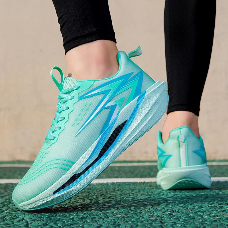 Professional Running Shoes Couple's Damping Sneakers Breathable Mesh Tennis Basketball Trainers Elastic Training Shoes