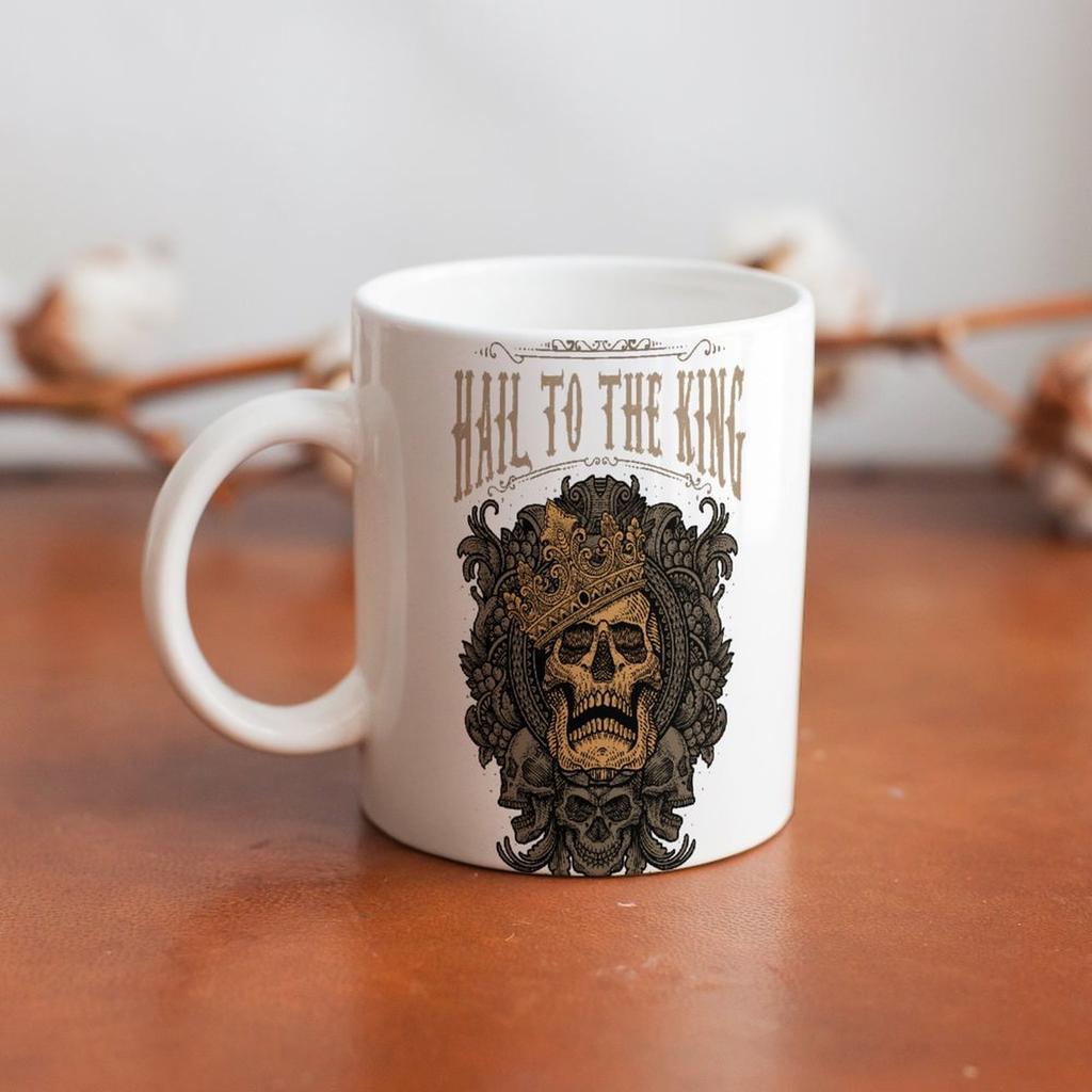 11oz Weiße Keramiktasse mit glattem Griff und beidseitig bedruckter Beschichtung, ideal für Kaffee, Tee und die tägliche Trinkpause