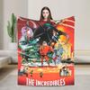 Gli Incredibili Mr. Incredibile Coperta Copriletto Flanella Cartone Animato Elastigirl Coperta Morbidissima per Letti Divani Trapunte