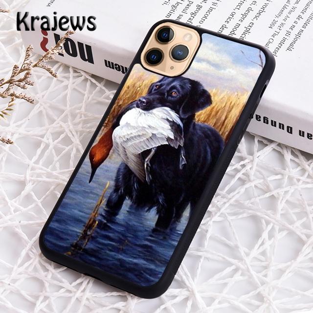 Krajews Jagdhund und Fischer Niedliche Handyhülle für iPhone 14 5 SE 6s 7 8 plus X XR XS 11 12 13 pro max Samsung S21 S22ultra