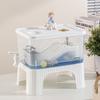 Plastic Transparency Turtle Tank House with Areas To Breed Feed Swim Bask Indoor Enclosure Water Turtles Cage Reptile Habitat