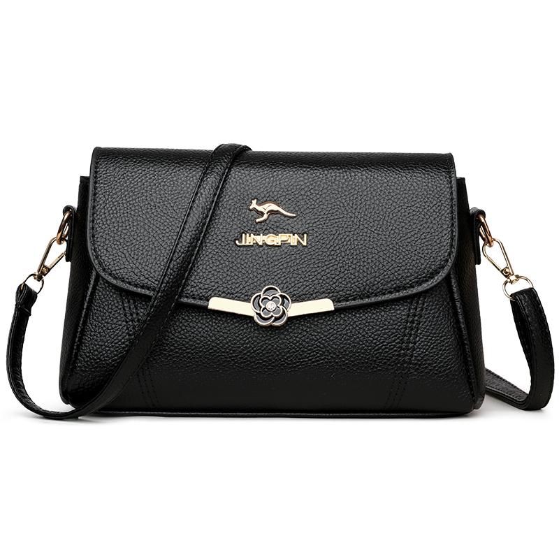 Solid Color High Quality PU Leather Small Shoulder Bagsfor Women New Messenger Bags with  Crossbody Bag