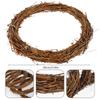 5Pcs Round Natural Rattan Wreath Christmas Rattan Wreath Stem Branch Ring Garland for Wedding Halloween Xmas Home DIY Decor