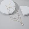 Women's Necklace Simple Style Double-deck Elegant Small Pearl Necklace