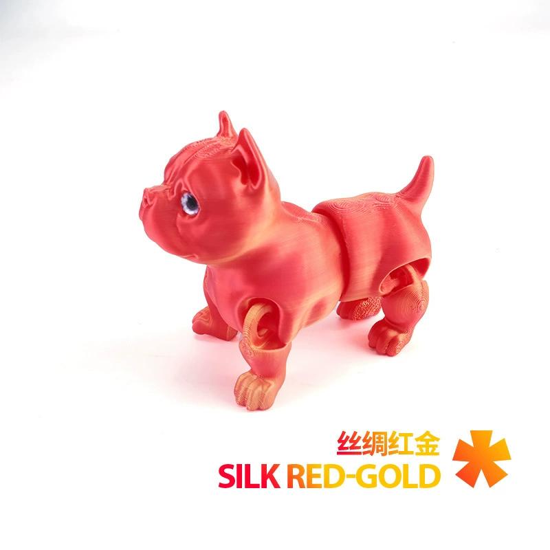 3D Printing Novelty Creative Pitbull Model Desktop Decorative Ornament Colourful Animal Crafts Children Toys Kids Birthday Gift