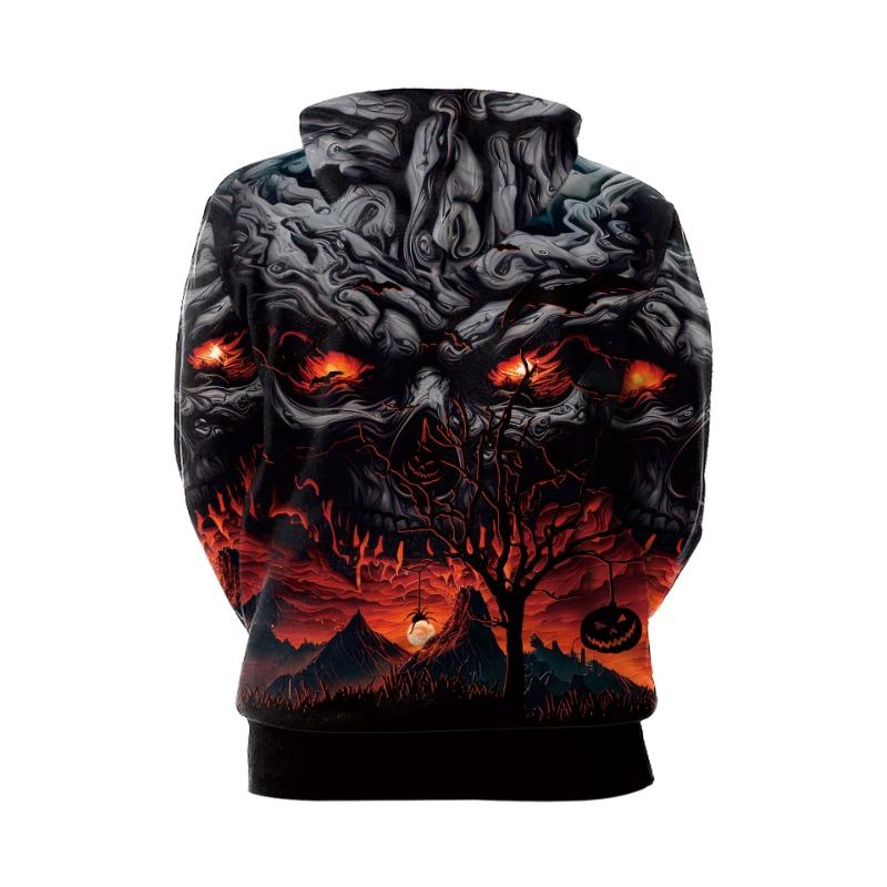 Halloween costume new digital printing dark couple casual sweater