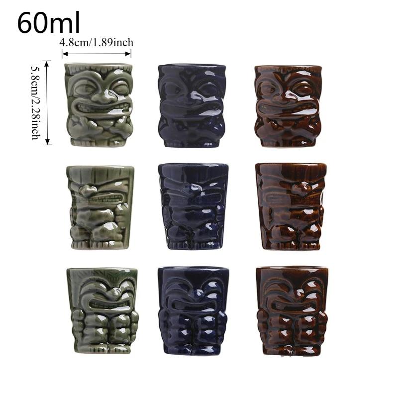 Wine Mug Halloween Gift Hawaiian Cocktail Cups Bar Tools Home Drinkware Cup Creative Ceramic Mug Party Tiki Mug Christmas Gift