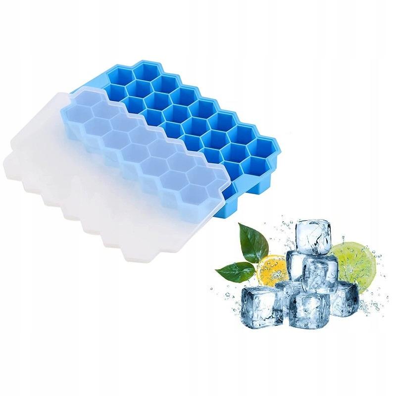 Silicone Ice Tray With Hex Lid, Large