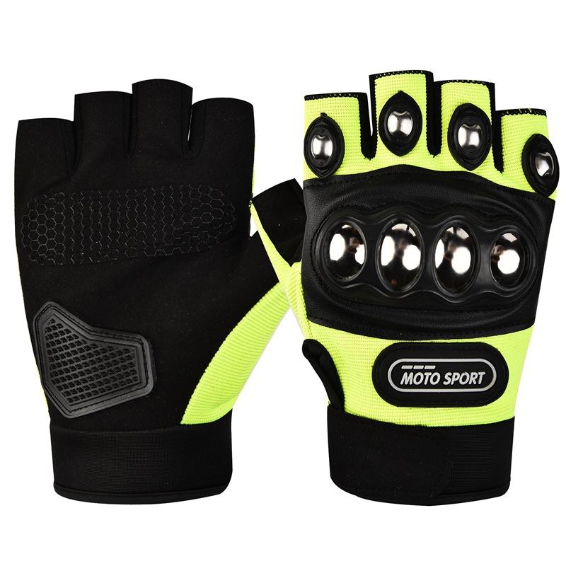 Motorcycle Riding Steel Shell Half-finger Gloves Men and Women Outdoor Sports Fitness Mountaineering Protection Long Finger Hard Shell Gloves
