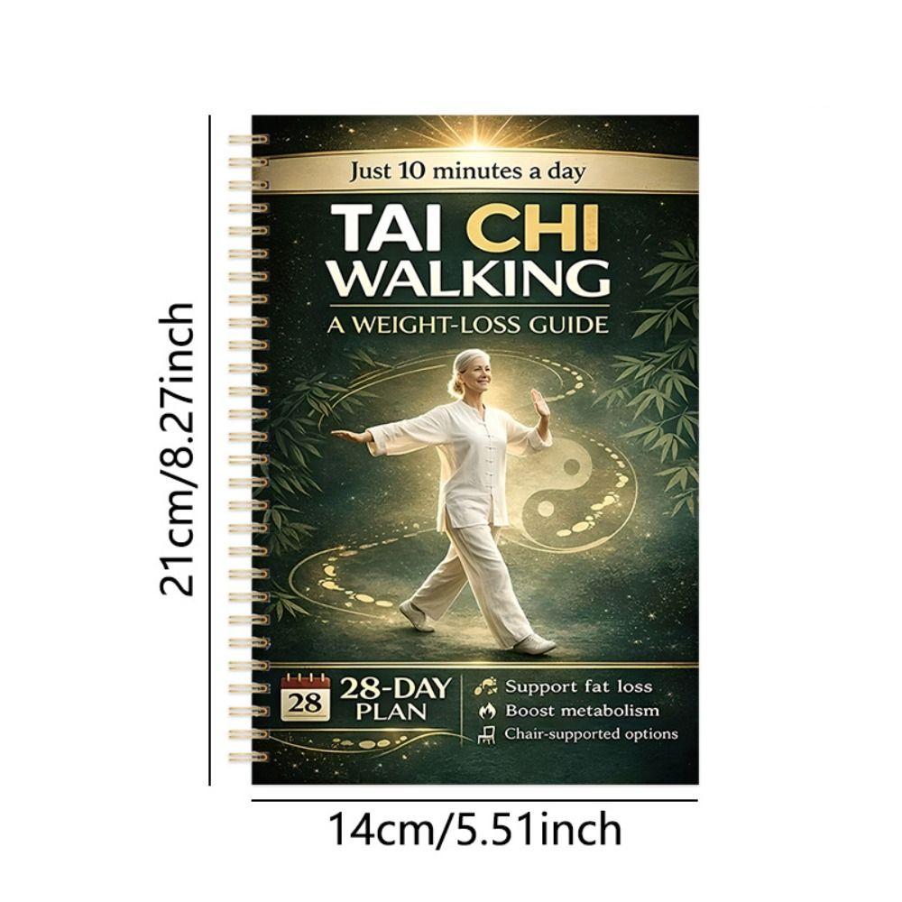 Afvallen Tai Chi Oefenboek Geïllustreerde Progressieve Planner Dagboek Senioren