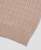 AGOD Cotton Modal Washable Crew Neck Cable Knit [Beige]