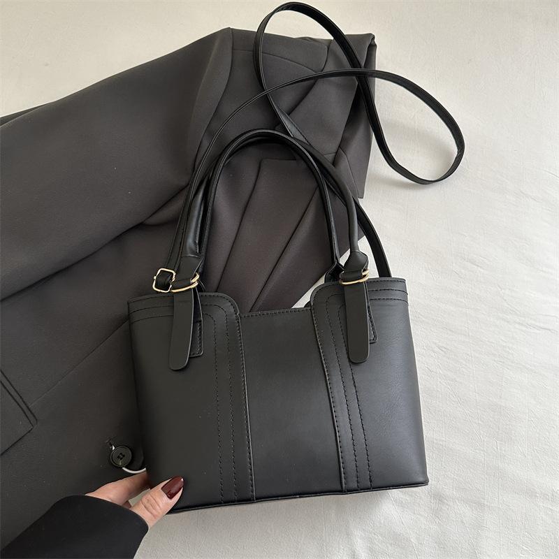 pring new textured fashion shoulder bag large capacity simple casual handbag