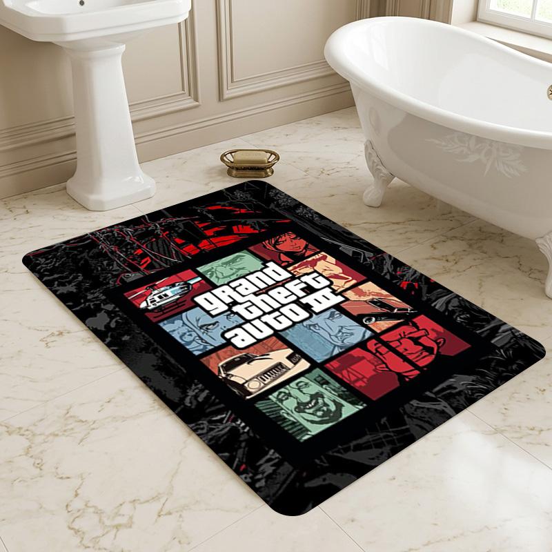 Gta Iii Cover Living Room Non-Slip Area Rug Soft Carpet for Bedroom Game Playroom Sofa Office Home Decor Doormat Christmas Gift C9211699