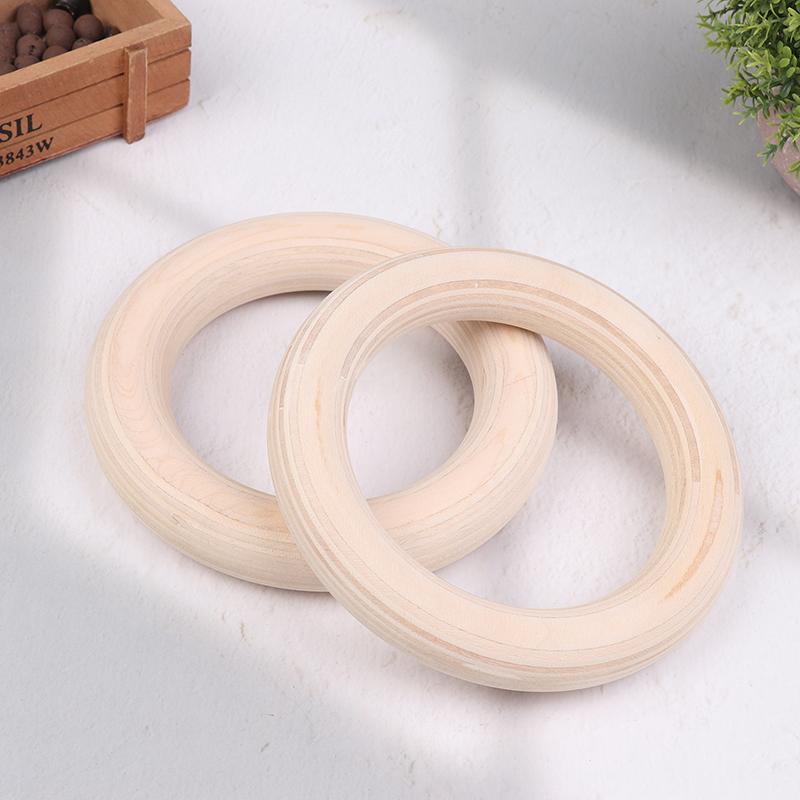 2Pcs/Pairs Wooden Ring Portable Crossfit Gymnastics Rings Gym Shoulder Strength Home Fitness Training Physical Exercise Ring