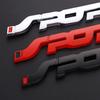Adesivo per accessori auto, stile metallo 3D cromato nero, auto, bagagliaio, corsa, sport, parola, lettera, logo, emblema, distintivo, decalcomania, adesivo