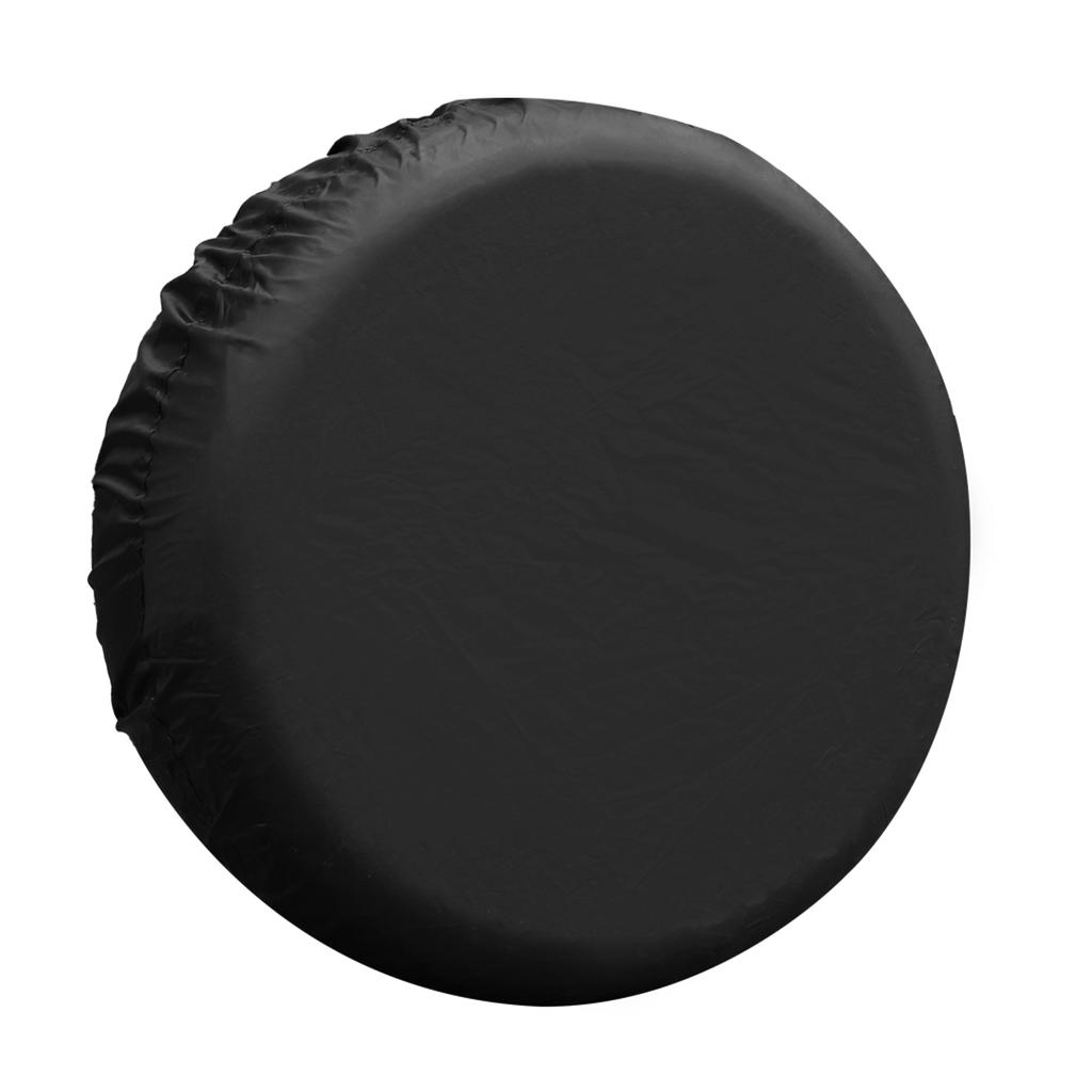 Uxcell Universal 190T Polyester Spare Tire Cover for Jeep Trailer RV SUV Truck Wheel Fit Overall Wheel Diameter 14-17 Inch Black Valve Stems 1