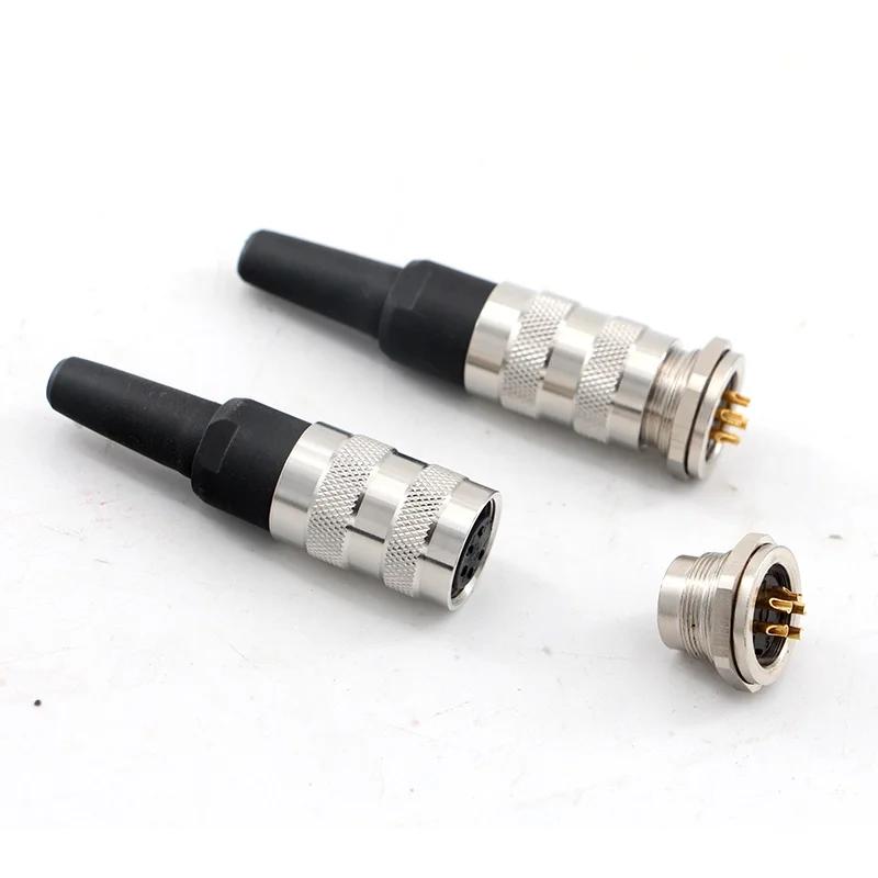 J09 Waterproof Female Plug Male Socket Aviation Connector M16 2 3 4 5 6 7 8 12 14 16 19 24 Pin Quick Sensor Signal Adapter
