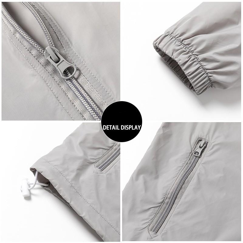 Men's Summer Breathable Ice-Silk Lightweight Sun Protection Shirt Fishing Sun Protection Cardigan Jacket