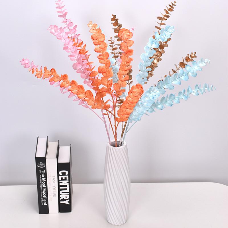 Eucalyptus Fake Leaves For Wedding Hall Decoration And Photography Props In Vibrant Colors